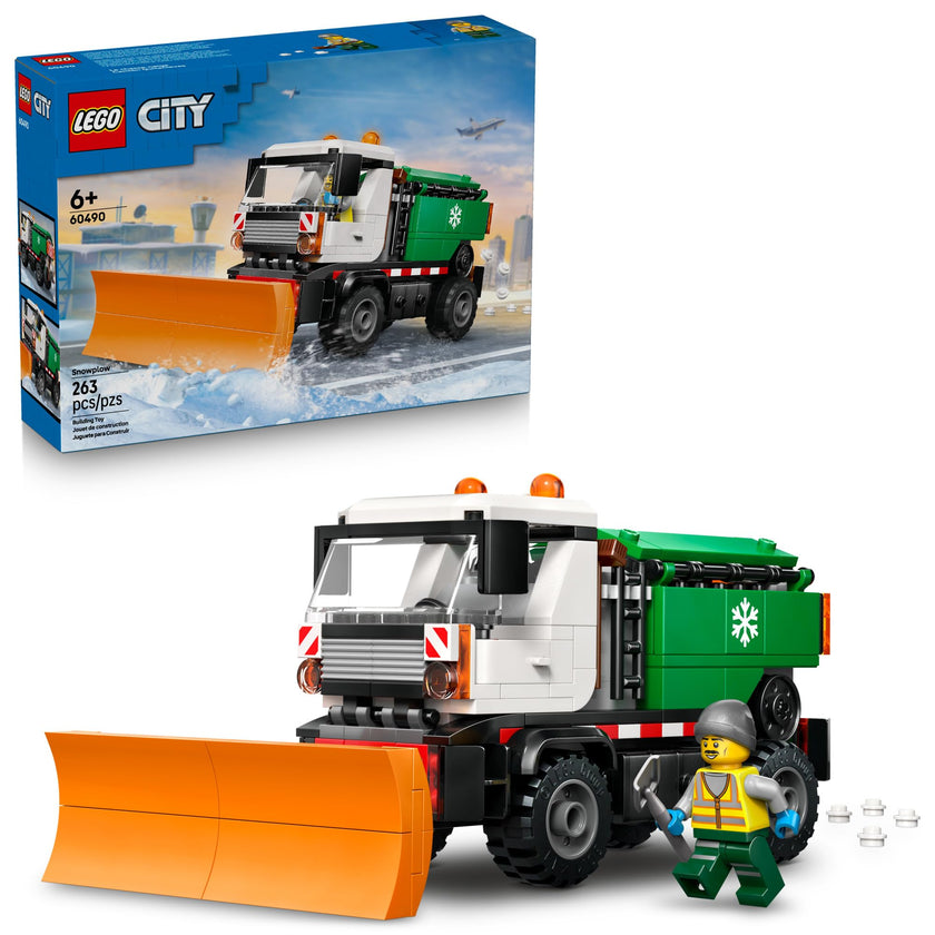 LEGO City Snowplow Truck Building Toy for Kids - Pretend Play Vehicle for Boys & Girls, Ages 5+ - Toy Truck W/Movable Plow & Driver Minifigure - Gift Idea for Birthdays - 60490 🍁 All In One Marketplace Canada