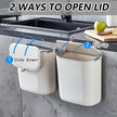 ELPHECO Compost Bin, 2.5 Gallon Hanging Trash Can with Lid, Kitchen Cabinet Door Under Sink Plastic Garbage Can Wall Mounted Slide Open, White 🍁 All In One Marketplace Canada