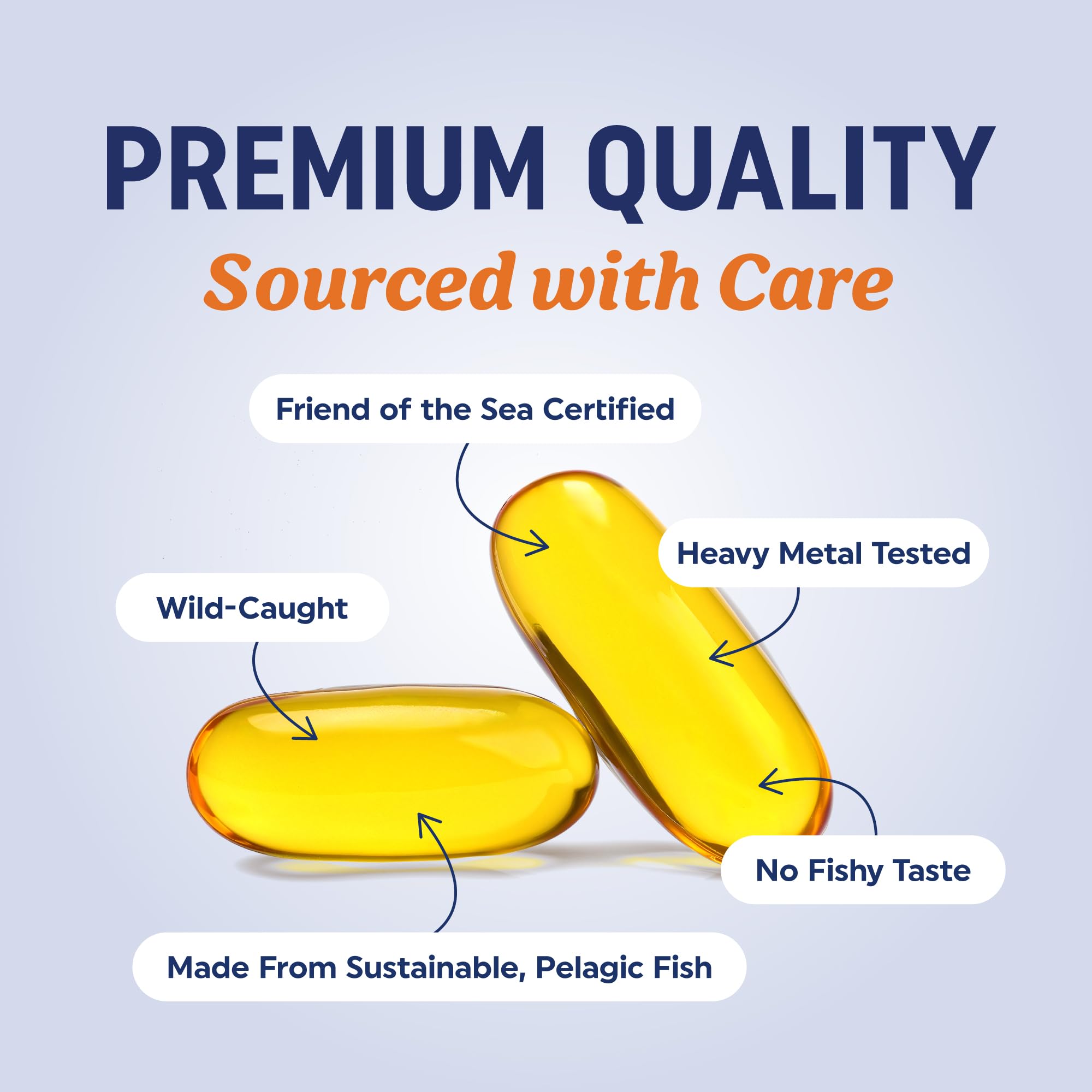 Triple Strength Omega 3 Fish Oil | 120 Softgels | 3600 mg Fish Oil | Over 2100mg of Omega-3 Fatty Acids | Heart and Cognitive Support | 1300mg EPA + 860mg DHA | Wild Caught & Burpless | 120 Ct 🍁 All In One Marketplace Canada