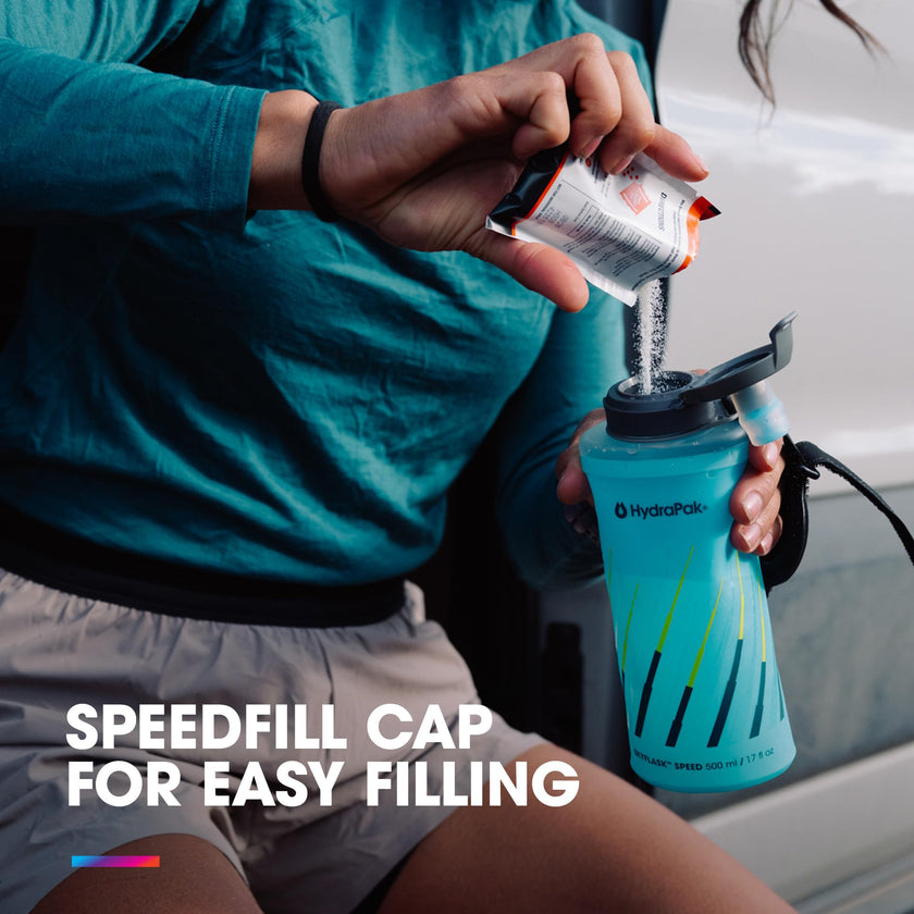 HydraPak SkyFlask Speed - Collapsible Handheld Running Water Bottle (500ml) - Adjustable Strap, Lightweight, Spill-Proof Cap 🍁 All In One Marketplace Canada