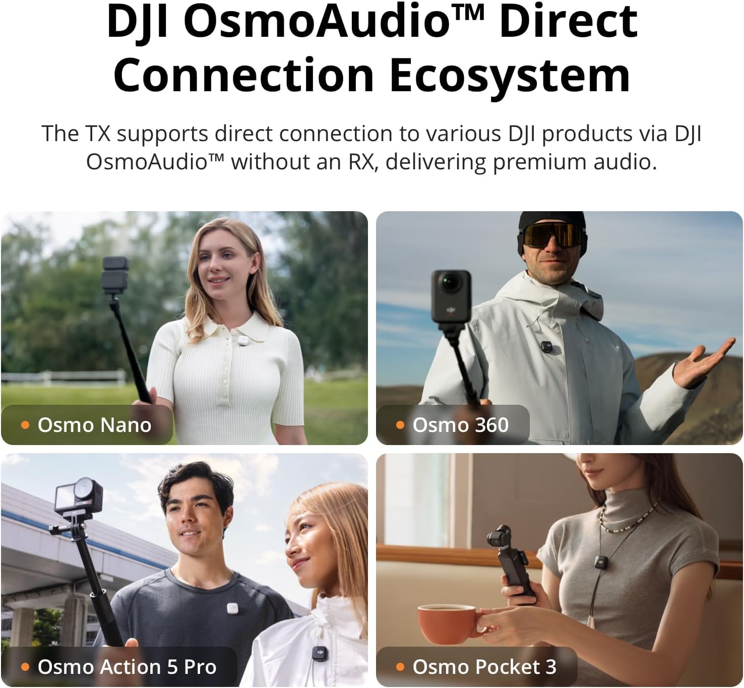DJI Mic Mini (2 TX + 1 Mobile RX), Wireless Microphone for iPhone/Android, Plug and Play, Compact & Lightweight, Cross-Model Pairing, Premium Audio, Stable Transmission, Noise Cancelling 🍁 All In One Marketplace Canada