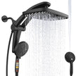 Rain Shower Head, Dual Shower Heads, Adjustable Integrated Bracket with Built-in Magnetic Base and Powerful Water Spray, with Handheld high-Pressure Spray Combination (Black). 🍁 All In One Marketplace Canada