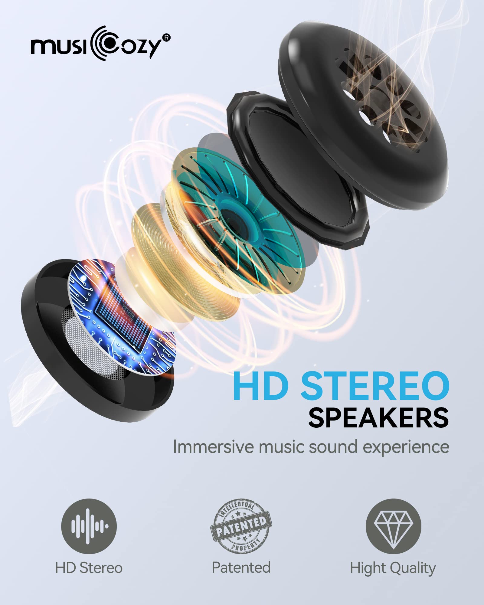 MUSICOZY Sleep Headphones Breathable Bluetooth 5.4 Headband 3D Sleeping Headphones, Wireless Eye Mask Sleep Earbuds for Side Sleeper Office Air Travel Cool Tech Gadgets Unique Gifts (Matte Black) 🍁 All In One Marketplace Canada