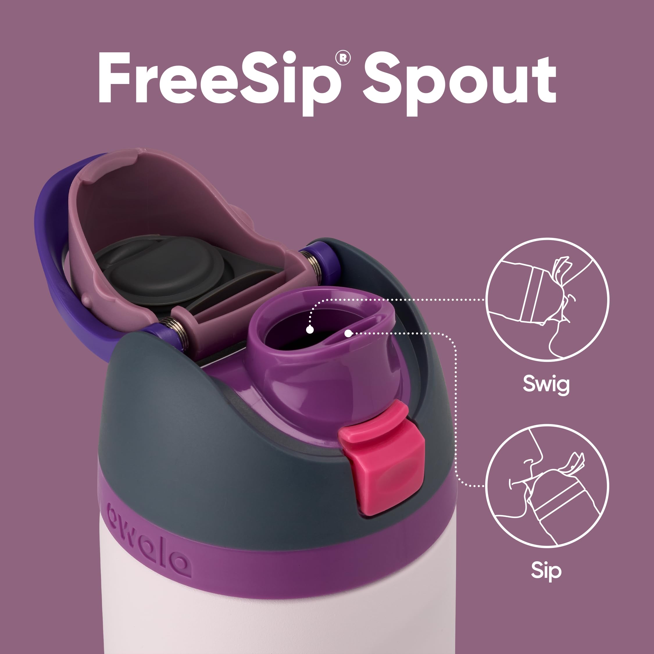 Owala FreeSip Insulated Stainless Steel Water Bottle with Straw for Sports and Travel, BPA-Free, 24oz, Dreamy Field 🍁 All In One Marketplace Canada