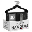 Utopia Home Velvet Hangers 30 Pack, Heavy Duty, Non-Slip, Space Saving Felt Clothes Hangers with 360° Hook & Notches (Black) 🍁 All In One Marketplace Canada