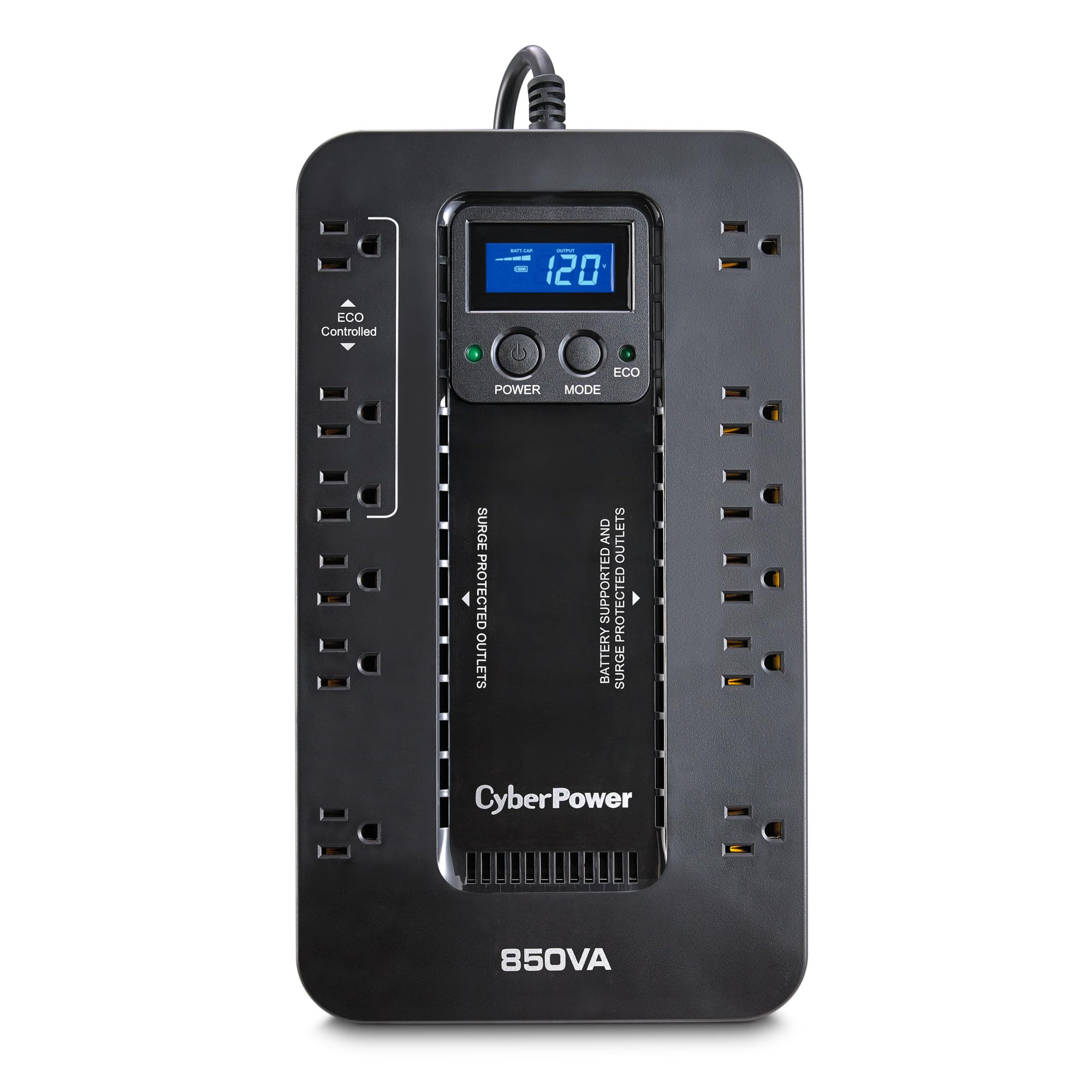 CyberPower EC850LCD Ecologic Battery Backup & Surge Protector UPS System, 850VA/510W, 12 Outlets, ECO Mode, Compact, Uninterruptible Power Supply 🍁 All In One Marketplace Canada