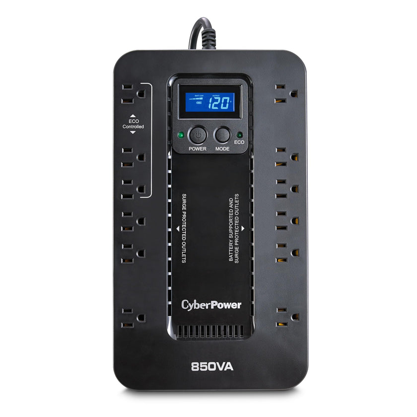 CyberPower EC850LCD Ecologic Battery Backup & Surge Protector UPS System, 850VA/510W, 12 Outlets, ECO Mode, Compact, Uninterruptible Power Supply 🍁 All In One Marketplace Canada