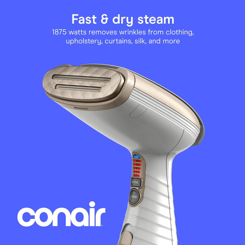 Conair Turbo Extreme Steam Hand Held Fabric Steamer, White/Champagne, One Size 🍁 All In One Marketplace Canada