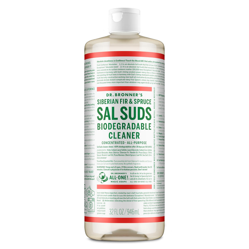 Dr. Bronner's - Sal Suds Biodegradable Cleaner (946 mL) - Concentrated All-Purpose Cleaner for Floors, Laundry, and Dishes, Cuts Grease and Dirt, Powerful Formula 🍁 All In One Marketplace Canada