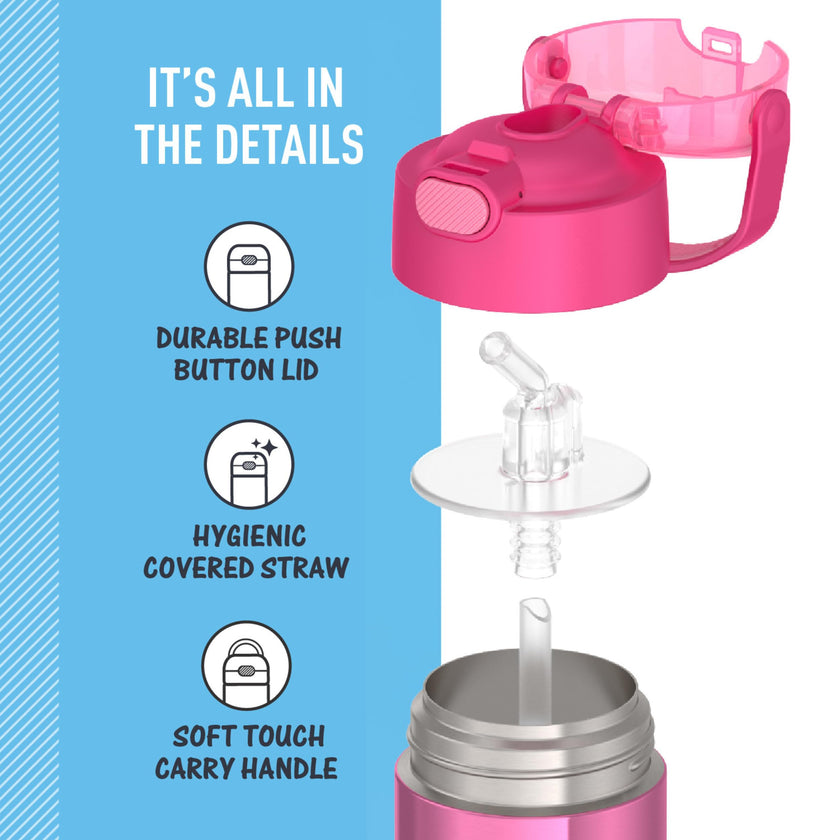 THERMOS FUNTAINER Water Bottle with Straw, 14oz, Pink 🍁 All In One Marketplace Canada