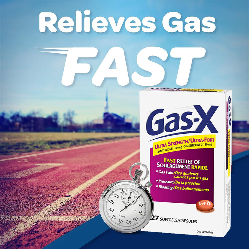 Gas-X Ultra-Strength Softgels for Gas Relief, Bloating, and Pressure, 180mg Simethicone, 45 Count 🍁 All In One Marketplace Canada