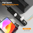 2 Pack Power Bar Surge Protector - 5 Widely Spaced Outlets 3 USB Charging Ports(2 USB C), 1875W/15A with 6Ft Braided Extension Cord, Flat Plug, Overload Surge Protection, Wall Mount for Home Office 🍁 All In One Marketplace Canada