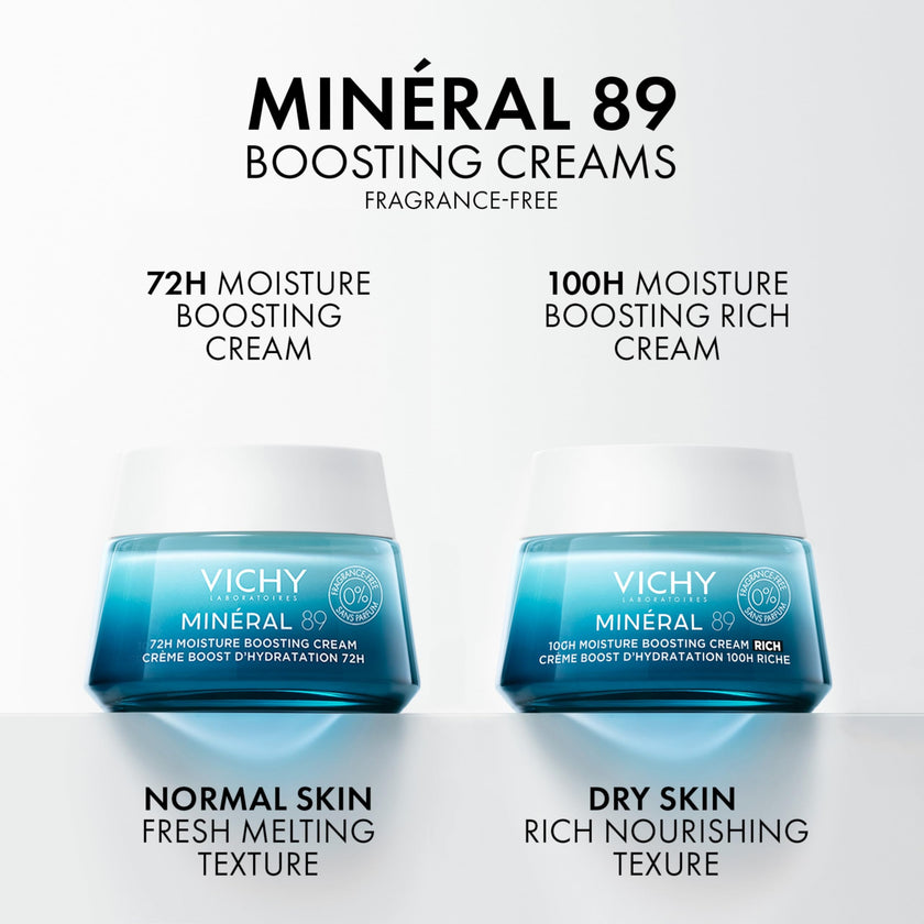 Vichy Minéral 89 face Moisturizer, 100H Moisture Boosting Fragrance Free Rich Cream with Hyaluronic Acid, Niacinamide, Vitamin E & Squalane, for Dry-Very Dry Skin, Recommended by Dermatologists, 50ml 🍁 All In One Marketplace Canada