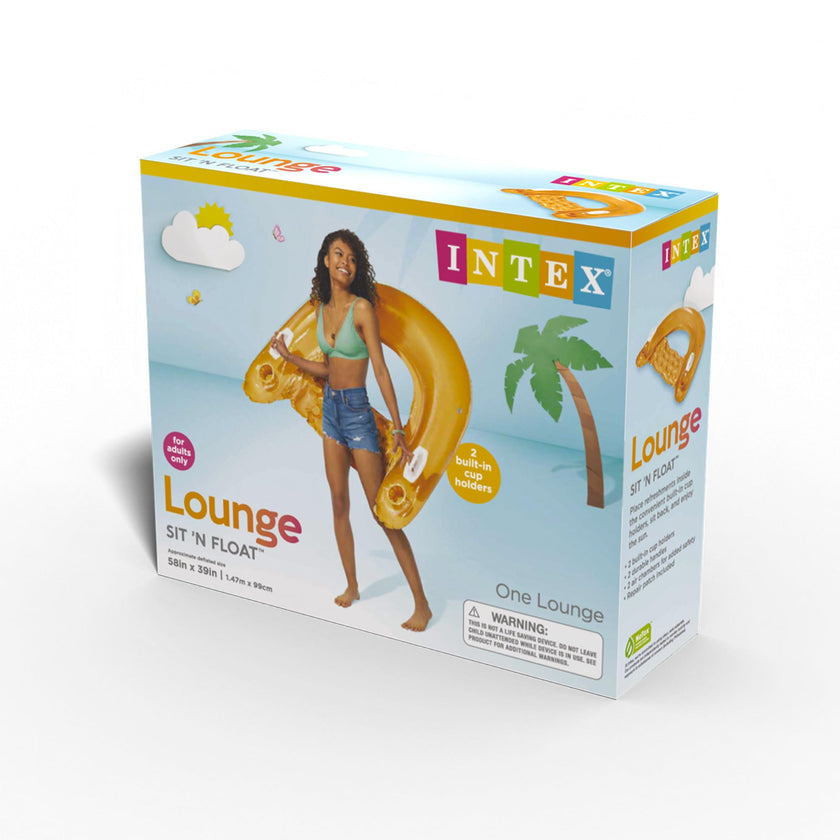 Intex Sit N Float Inflatable Lounge, 60