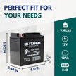 YTX14-BS Battery - Motorcycle Battery, ATV Battery 12V 12AH, UTV, 4 Wheeler, Snowmobile, Powersports Batteries - Compatible with Honda Rancher 350, Buell Blast, Yamaha - Sealed Lead Acid 12 Volt AGM 🍁 All In One Marketplace Canada