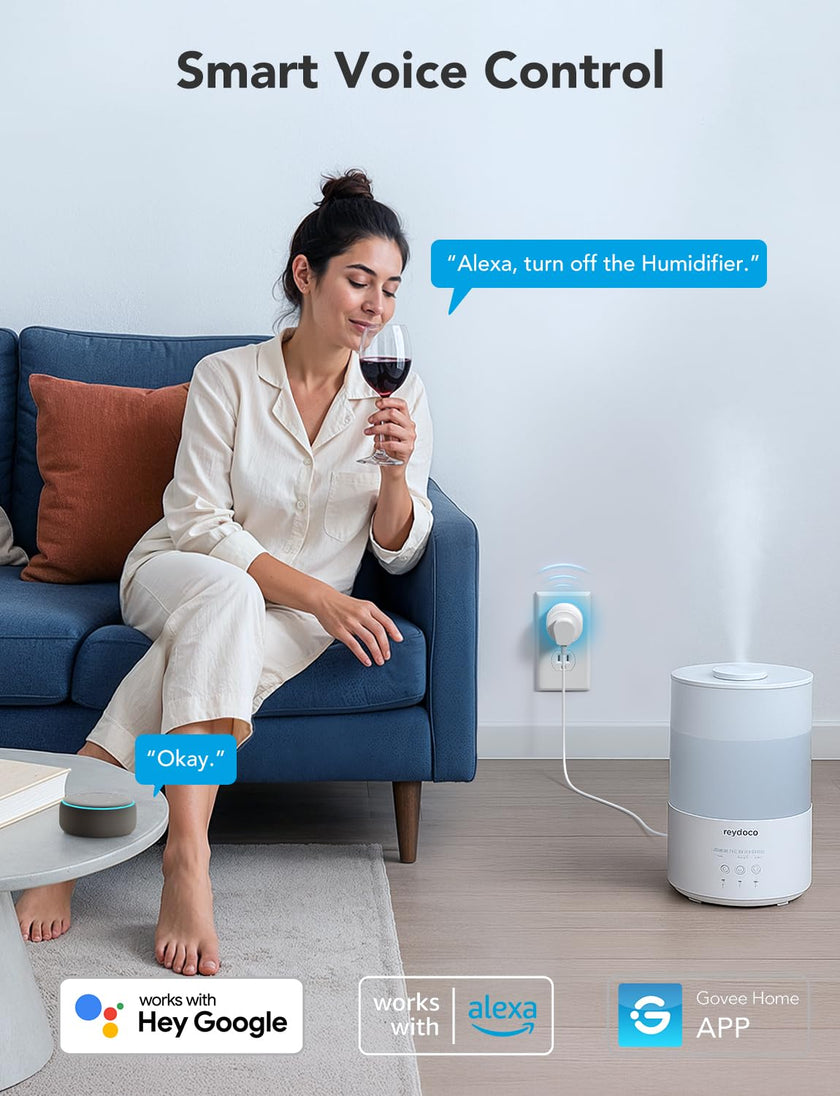 Govee Smart Plug, WiFi Plugs Work with Alexa & Google Assistant, Smart Outlet with Timer & Group Controller, WiFi Outlet for Home, No Hub Required, ETL & FCC Certified, WiFi Bluetooth Connect, 4 Pack 🍁 All In One Marketplace Canada