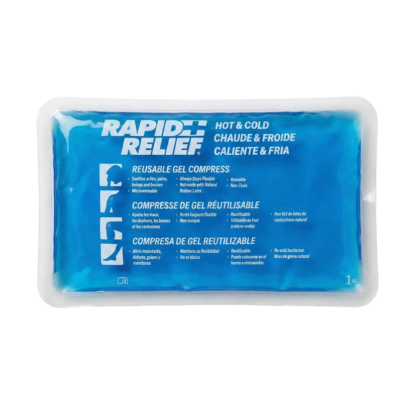 Rapid Relief Ice Pack for Injuries Reusable – Medium Ice Pack or Heat Pack with Gel That Stays Flexible When Frozen, Cold Therapy for Knee, Elbow and Muscle Aches, 5 x 9 Inch, 1 Count 🍁 All In One Marketplace Canada