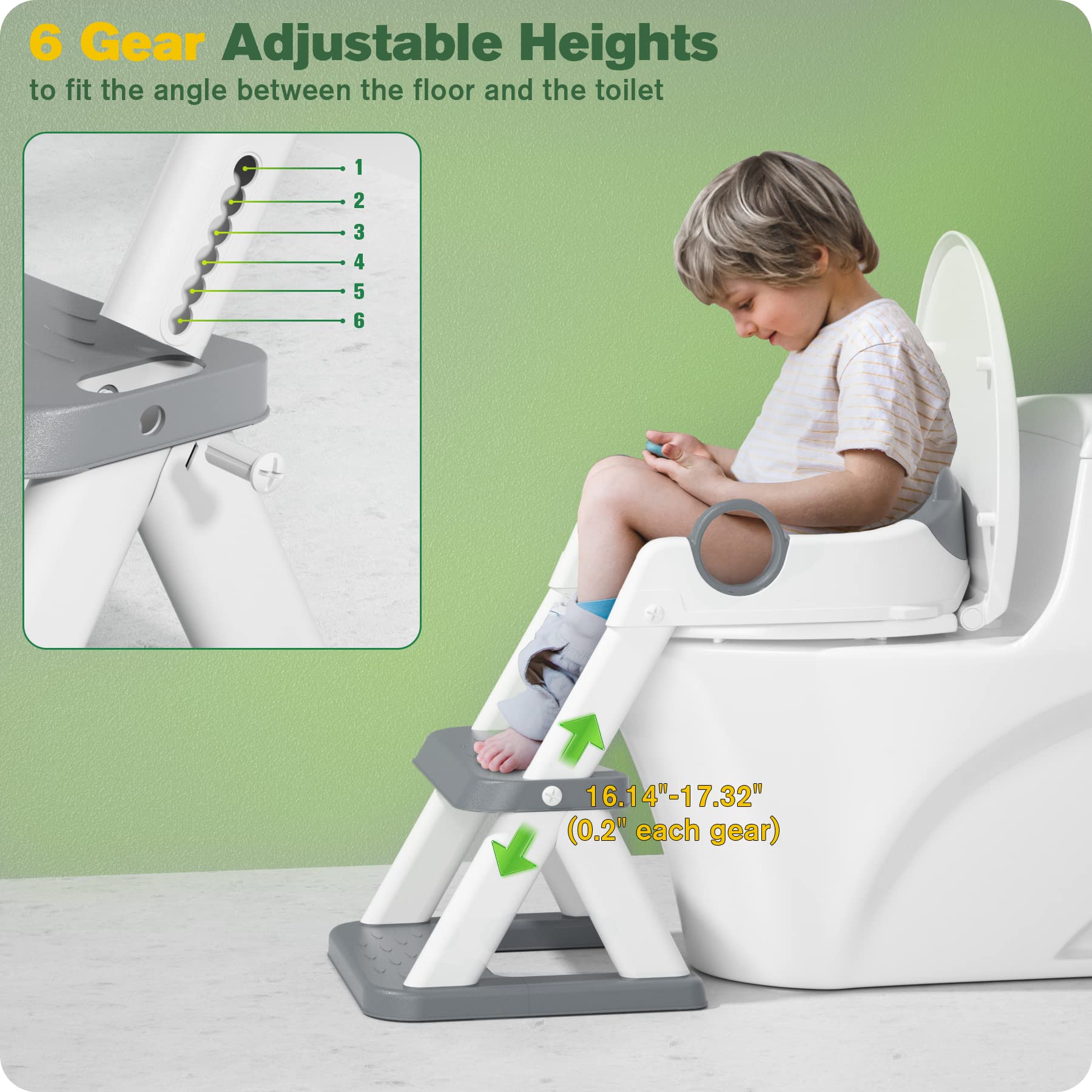 Rabb 1st Potty Training Seat, Upgrade Toddler Toilet Seat for Kids Boys Girls, 2 in 1 Potty Training Toilet for Kids, Splash Guard Anti-Slip Pad Step Stool 🍁 All In One Marketplace Canada