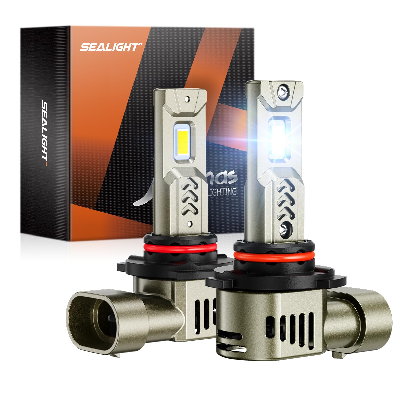 SEALIGHT 2026 Brightest 9005 HB3 LED Headlight Bulbs, 80,000LM 1200% Brighter, 6500K Cool White, 1:1 Halogen Size Wireless, 3 Min Plug and Play Halogen Replacement Conversion Kit, Pack of 2 🍁 All In One Marketplace Canada