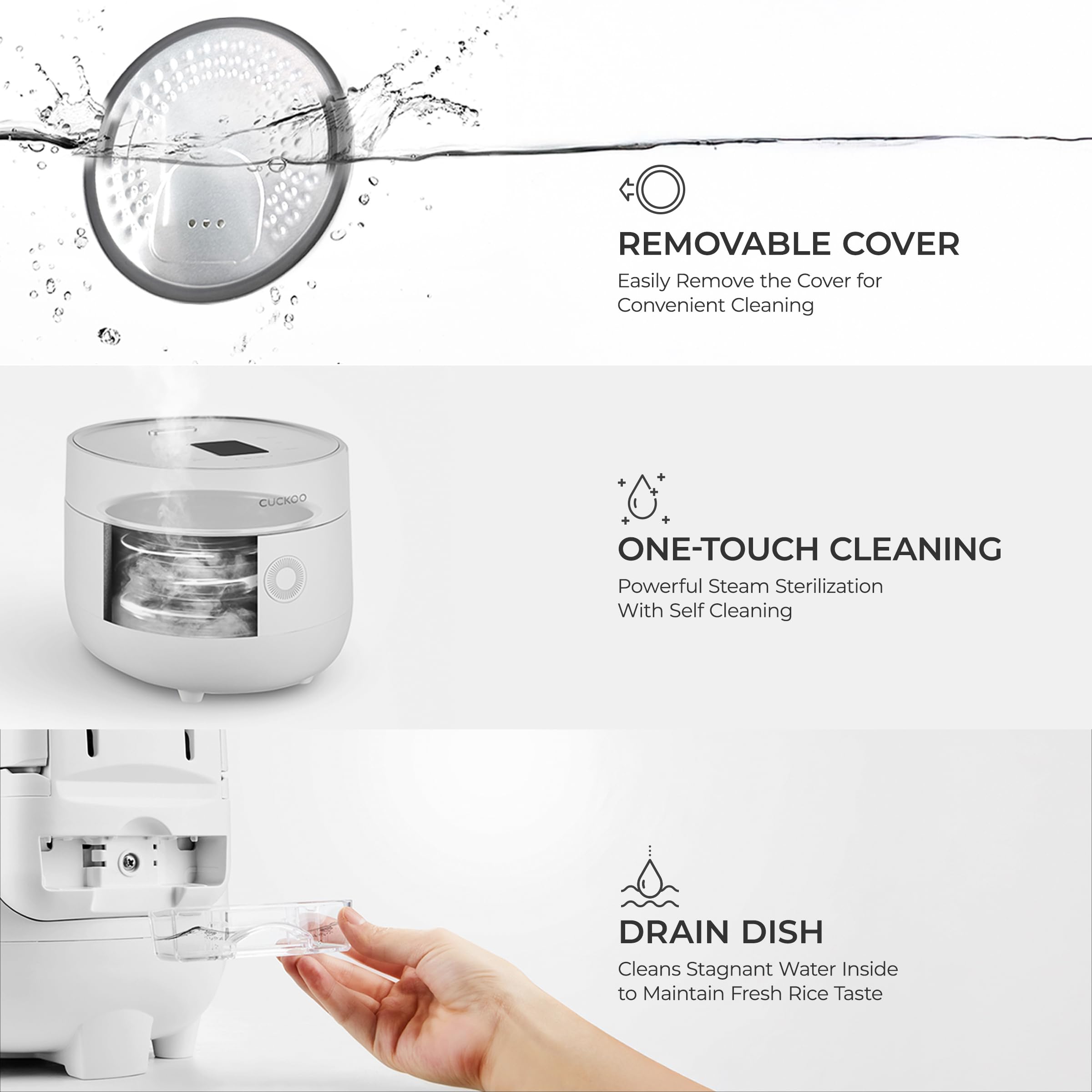 CUCKOO CR-0375FW | 3-Cup (Uncooked) Micom Rice Cooker | 10 Menu Options: Oatmeal, Brown Rice & More, Touch-Screen, Nonstick Inner Pot | White (CR-0375FW) 🍁 All In One Marketplace Canada