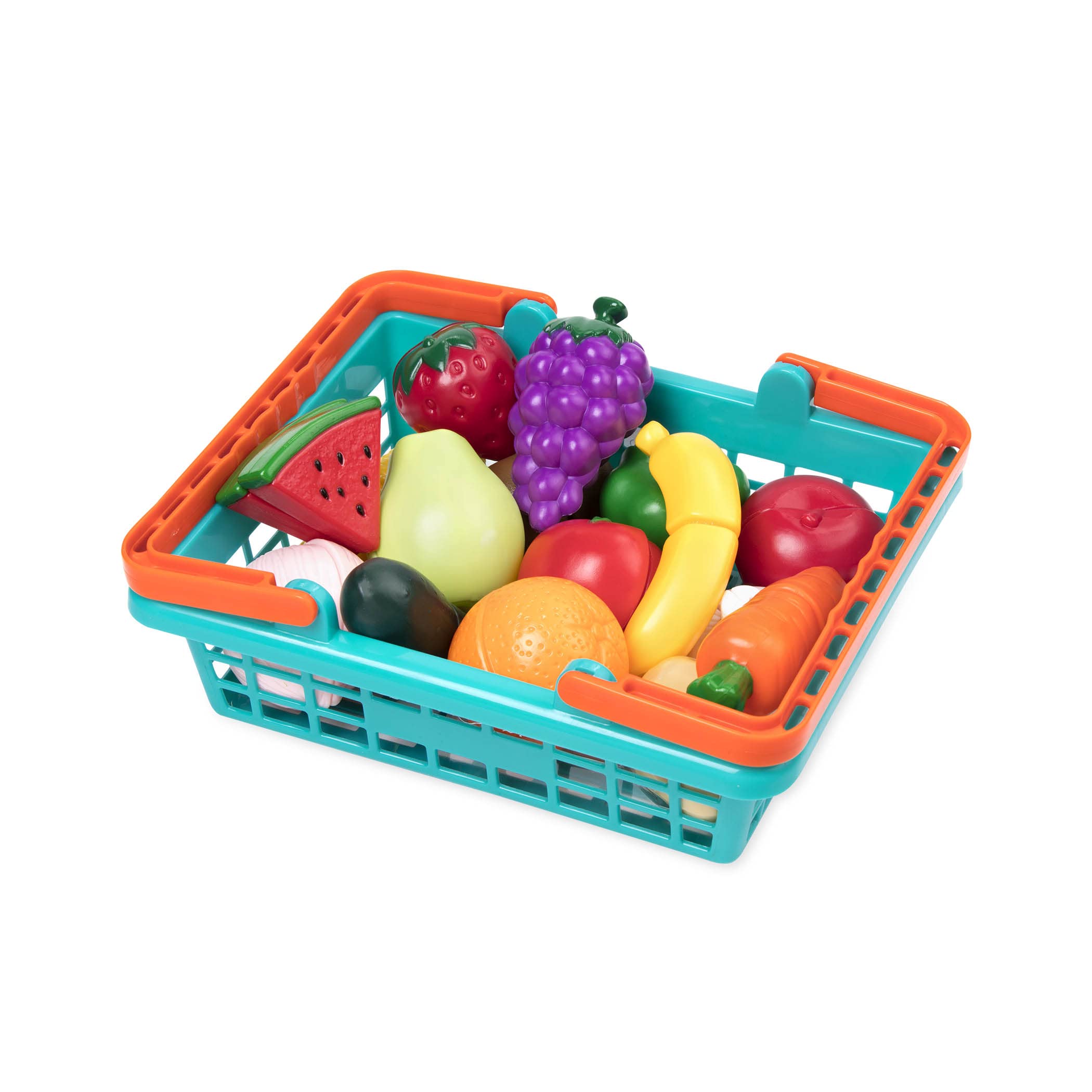 Battat Play Food Farmers Market Produce Basket, 37-Piece Green Set, Playset 🍁 All In One Marketplace Canada