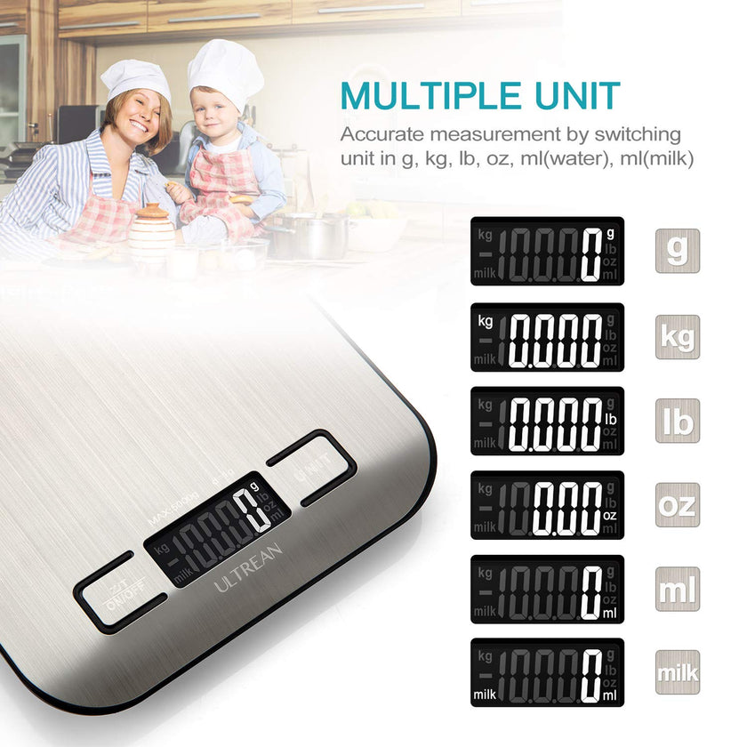 Ultrean Food Scale, Digital Kitchen Scale Weight Grams and Ounces for Baking and Cooking, 6 Units with Tare Function, 5kg/11lb (Batteries Included) 🍁 All In One Marketplace Canada