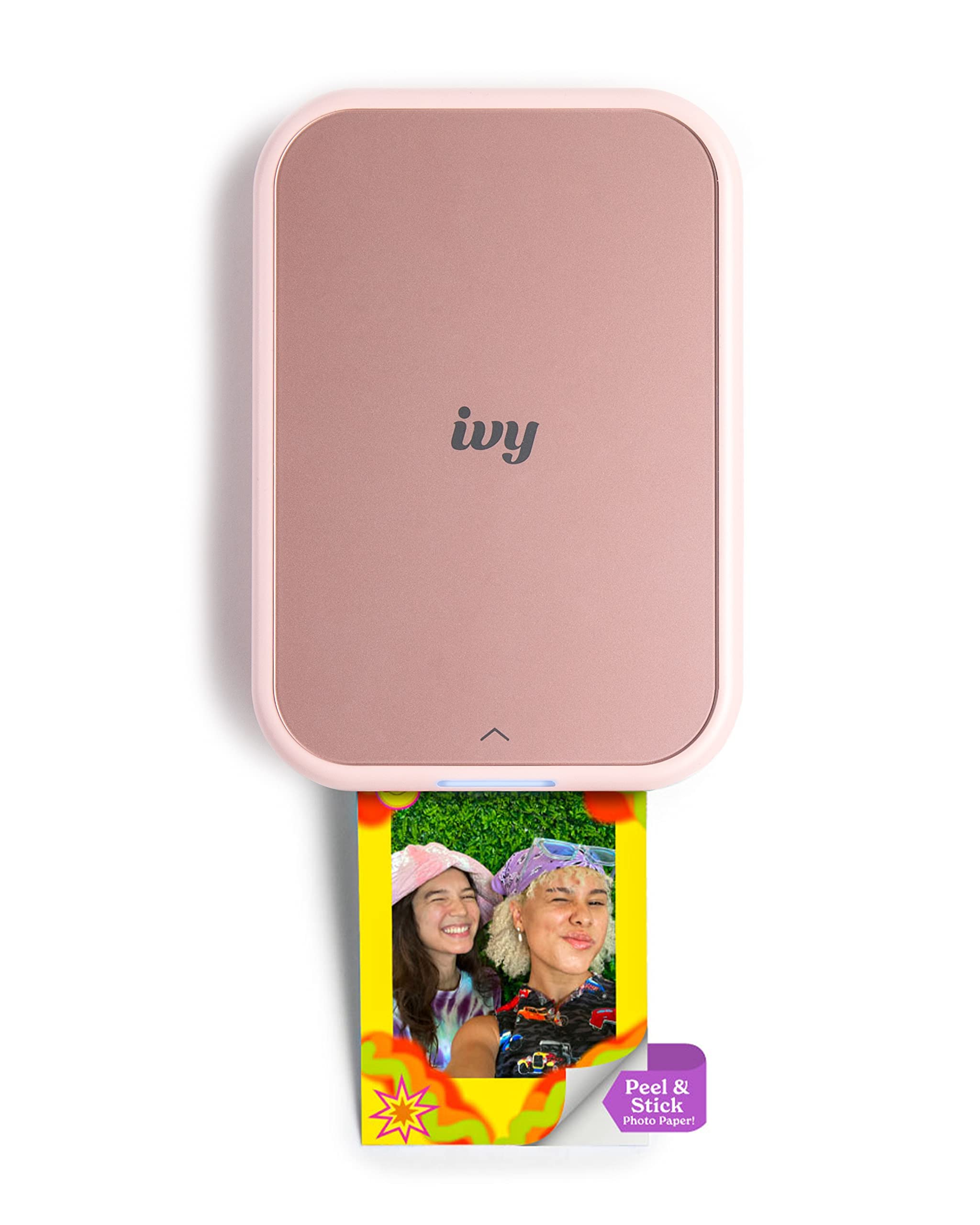 Canon Ivy 2 Mini Photo Printer (Blush Pink), Bluetooth Portable Smartphone Printer for iOS & Android, Bundle with 110 Zink Sticky-Back Photo Prints, LED Light Bar, Protective Case & USB Cable 🍁 All In One Marketplace Canada