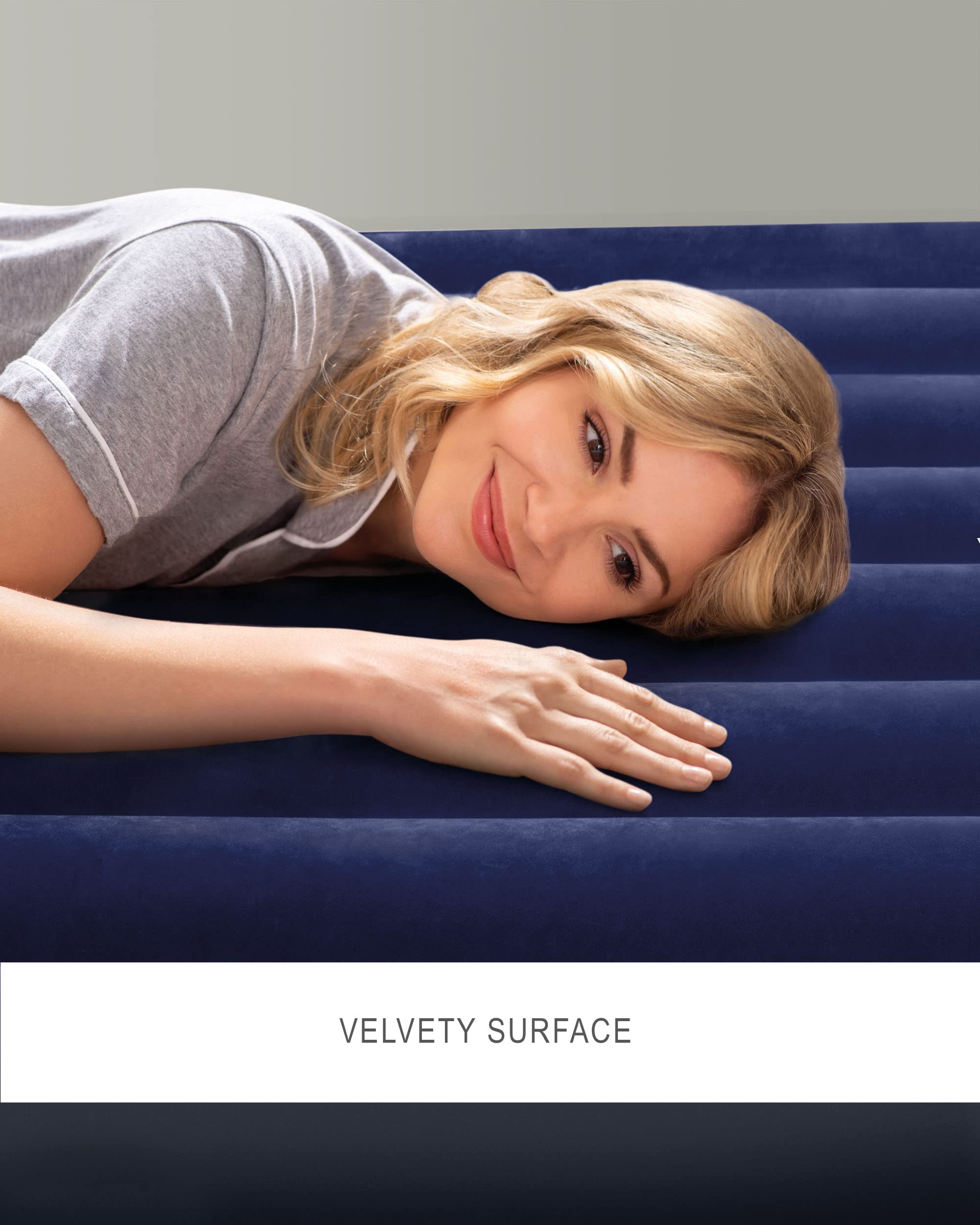 INTEX 64758E Dura-Beam Standard Downy Air Mattress: Fiber-Tech – Full Size – 10in Bed Height – 600lb Weight Capacity – Pump Sold Separately 🍁 All In One Marketplace Canada