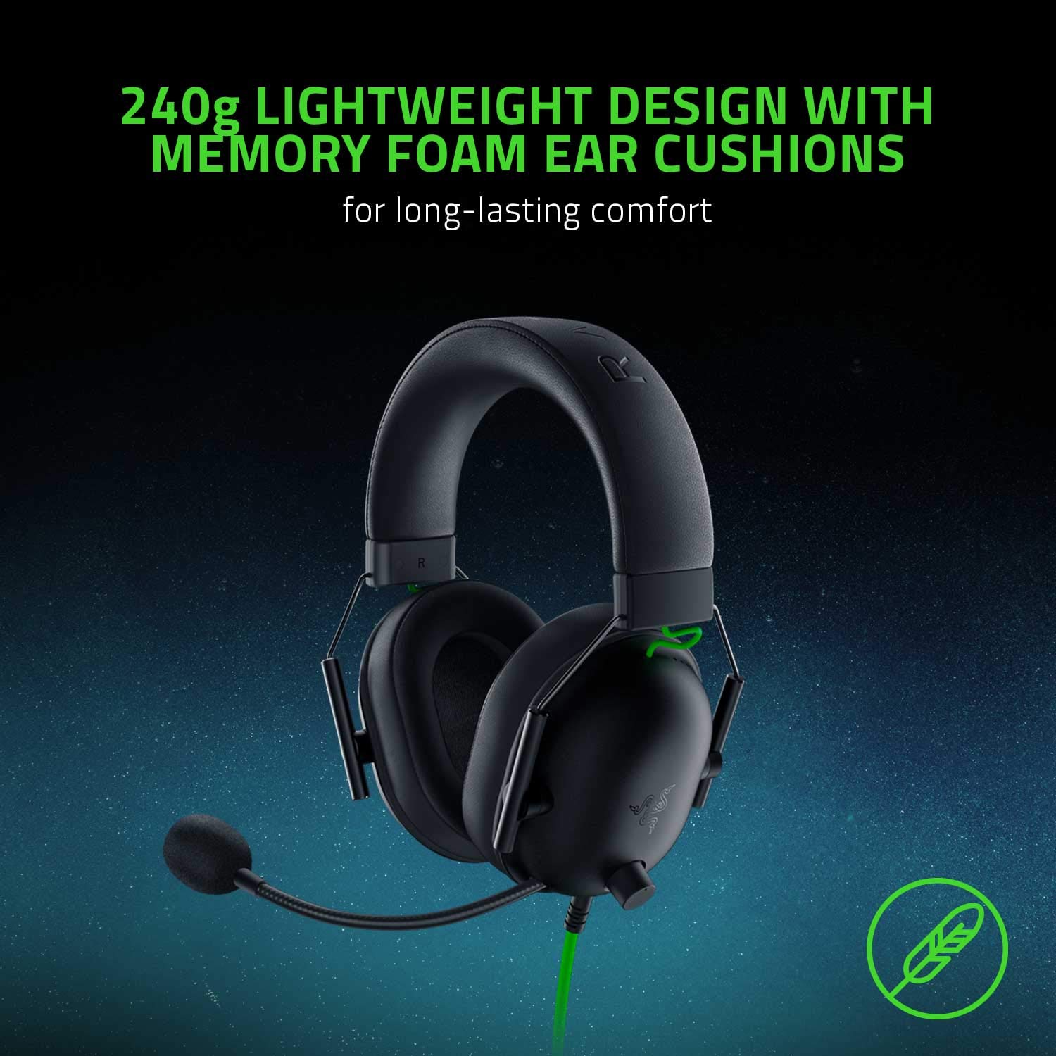 Razer BlackShark V2 X Gaming Headset: 50mm Drivers - Cardioid Mic - Memory Foam Cushion - Lightweight- Comfortable, Noise Isolating Earcups - for PC, PS4, PS5, Switch - 3.5mm Audio Jack - Black 🍁 All In One Marketplace Canada
