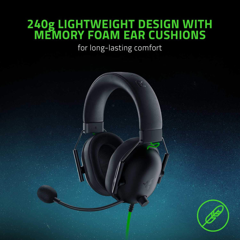 Razer BlackShark V2 X Gaming Headset: 50mm Drivers - Cardioid Mic - Memory Foam Cushion - Lightweight- Comfortable, Noise Isolating Earcups - for PC, PS4, PS5, Switch - 3.5mm Audio Jack - Black 🍁 All In One Marketplace Canada