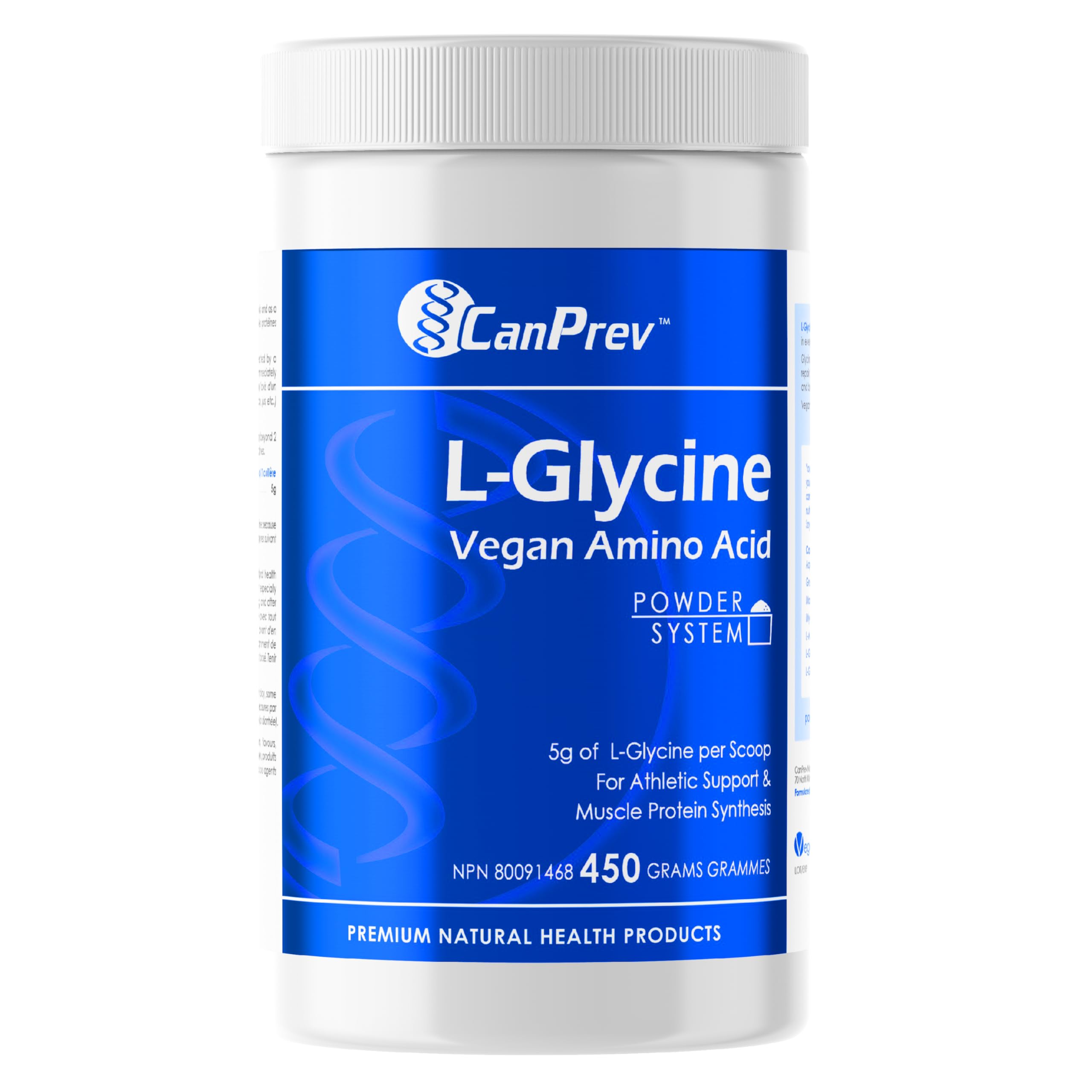 CanPrev L-Glycine Vegan Amino Acid Powder 450g – 90 Servings – Pure 5g Glycine for Active Lifestyle, Daily Calm & Recovery – Proudly Canadian-Made 🍁 All In One Marketplace Canada