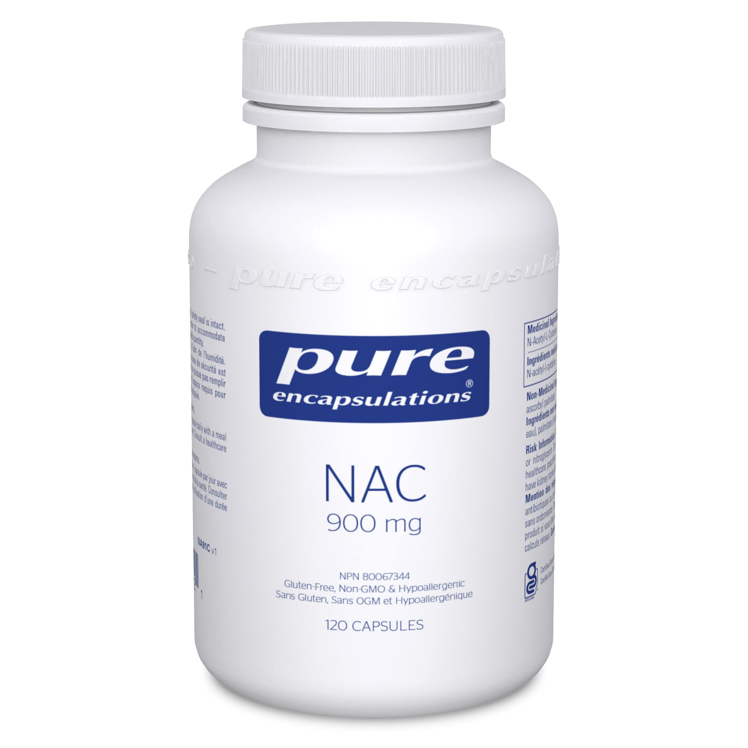 Pure Encapsulations NAC 900 mg - N-Acetyl Cysteine Amino Acid Supplement for Immune Support, Liver & Antioxidants* - 120 Capsules 🍁 All In One Marketplace Canada
