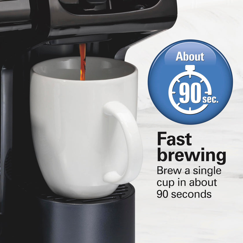 Hamilton Beach FlexBrew Trio 3-Way Coffee Maker, Single Serve & 12 Cup Drip Coffee Maker, Pod & Ground Coffee Compatible, Fast Brewing, Programmable, 56 oz Reservoir, Black (49902C) 🍁 All In One Marketplace Canada