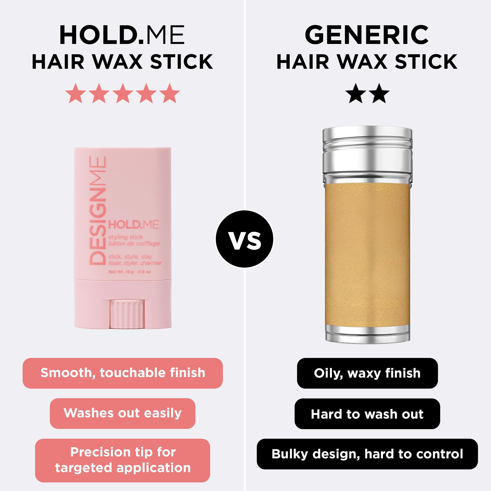 Design.Me HOLD.ME Styling Stick | Vegan Hair Wax Stick for Women | Controls Frizz, Tame Flyaways & Smooths Hair | With Long-Lasting Hold 🍁 All In One Marketplace Canada