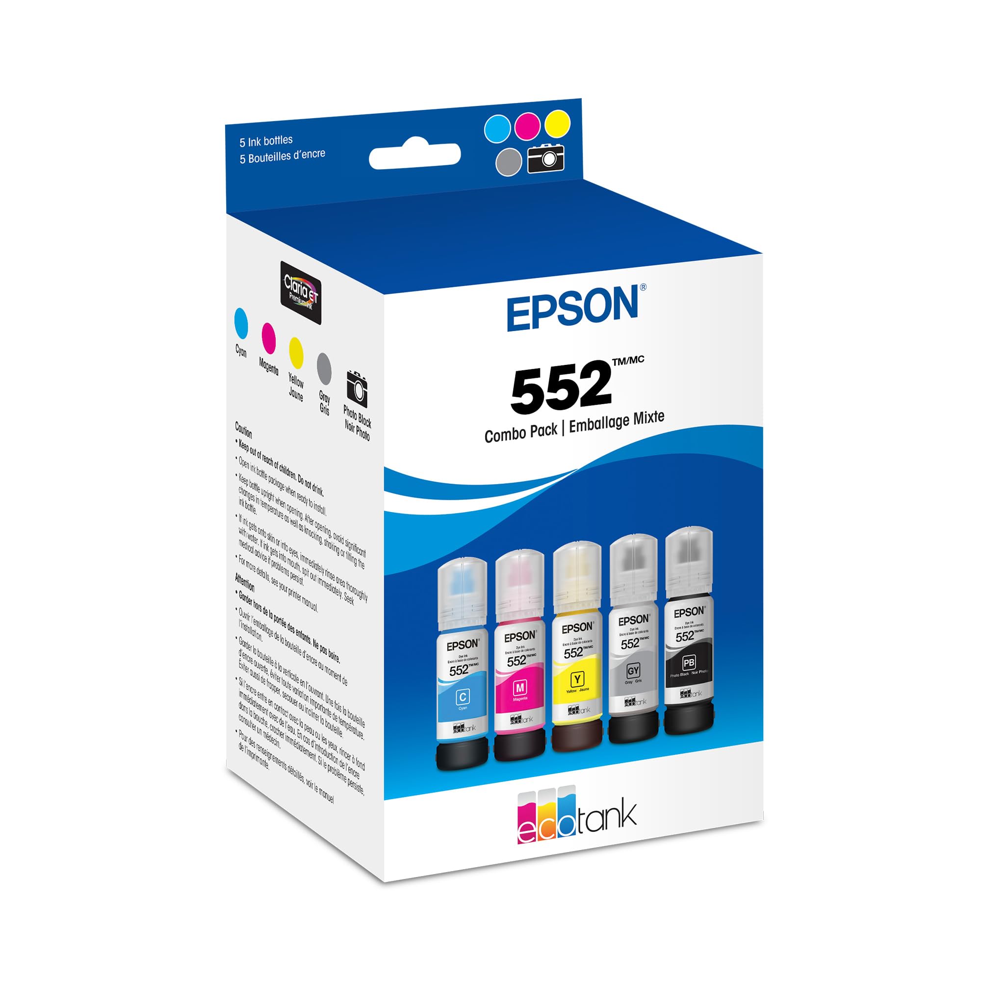 Epson 552 Genuine EcoTank Ink Color Combo Pack T552920 🍁 All In One Marketplace Canada