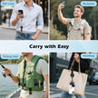 MoKo Anti-theft Phone Tether, Phone Lanyard Retractable Steel Line Cellphone Strap with Locking Carabiner and Metal 360° Tether Tab for Outdoor Skiing Hiking Climbing Fishing, Black 🍁 All In One Marketplace Canada