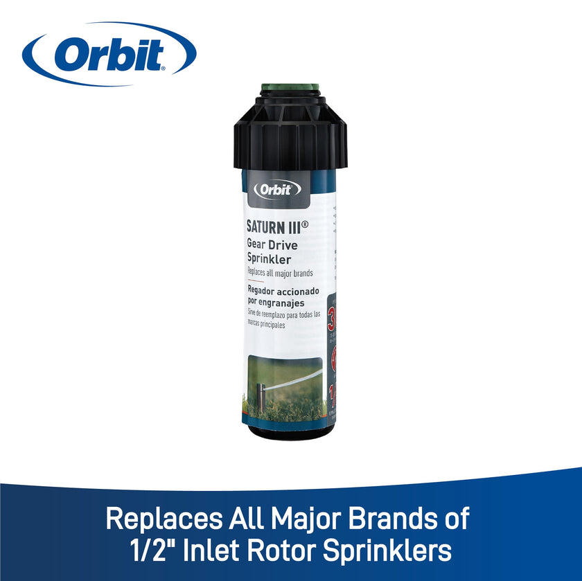 Orbit 55469 – Sprinkler Saturn III Medium Scope, pre-Installed with Nozzle, 5.50 x 11 x 17 cm, Black/Green 🍁 All In One Marketplace Canada