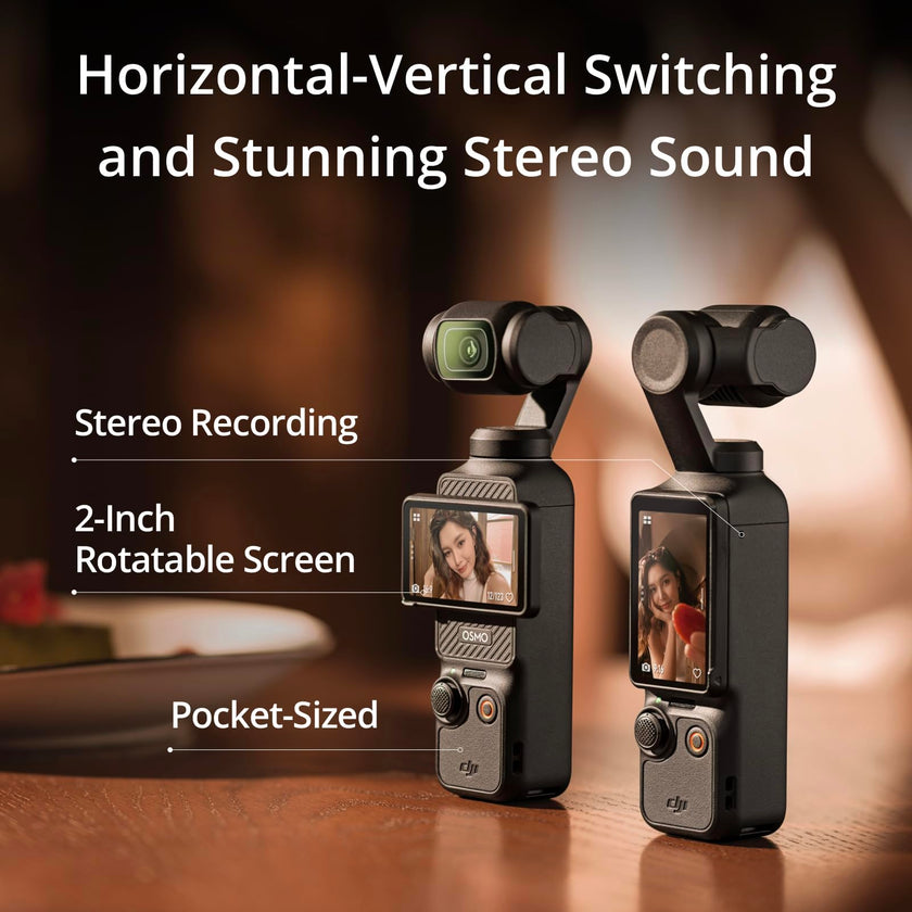 DJI Osmo Pocket 3, Vlogging Cameras with 1'' CMOS & 4K/120fps Vlog Camera, 3-Axis Stabilization, Fast Focusing, Face/Object Tracking, Digital Vlogging Camera for YouTube 🍁 All In One Marketplace Canada