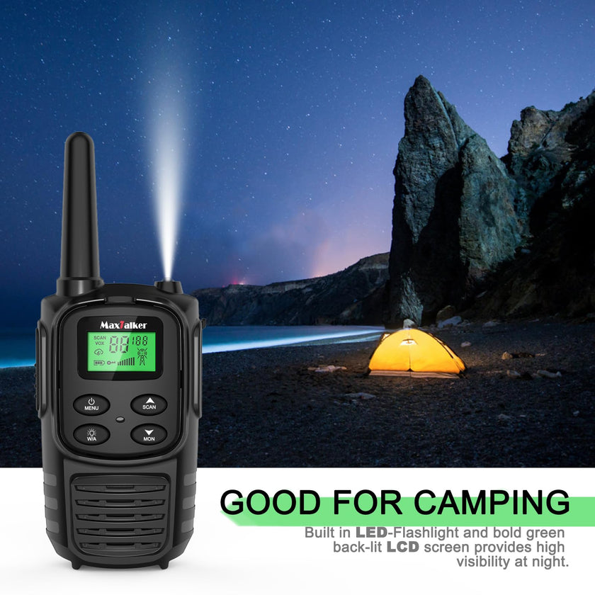 Walkie Talkies Long Range for Adult, MT10 Rechargeable Walkie Talkies FRS Two Way Radio, NOAA, 1200mAh Li-ion Battery USB-C Cable, LED Flashlight, VOX Walkie Talkie for Hiking Camping 2Pack 🍁 All In One Marketplace Canada