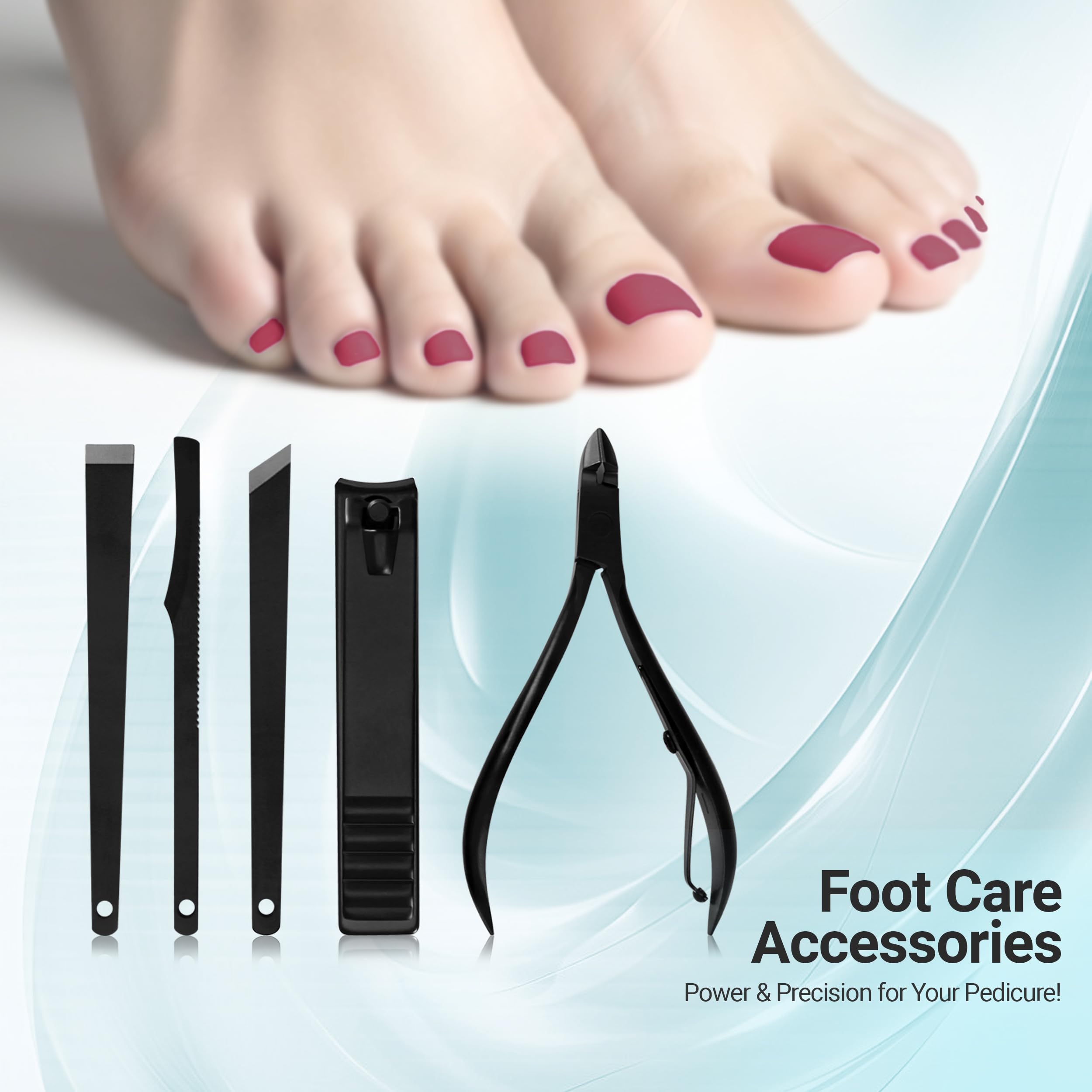 Utopia Care - 15 in 1 Stainless Steel Professional Manicure Pedicure Set Nail Clippers Kit – Portable Travel Grooming Kit - Facial, Cuticle and Nail Care for Men and Women (Black) 🍁 All In One Marketplace Canada
