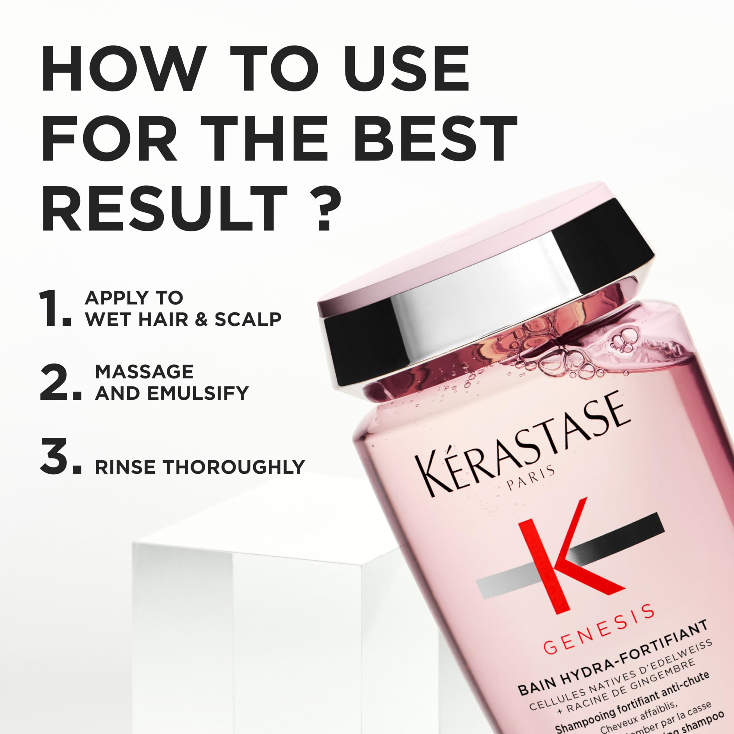 Kérastase Genesis Shampoo, Hydra-Fortifiant Shampoo, Anti-Breakage & Strengthening For Weak or Damaged Hair, Hydrates Hair, Silicone Free, For Fine or Oily Hair 🍁 All In One Marketplace Canada