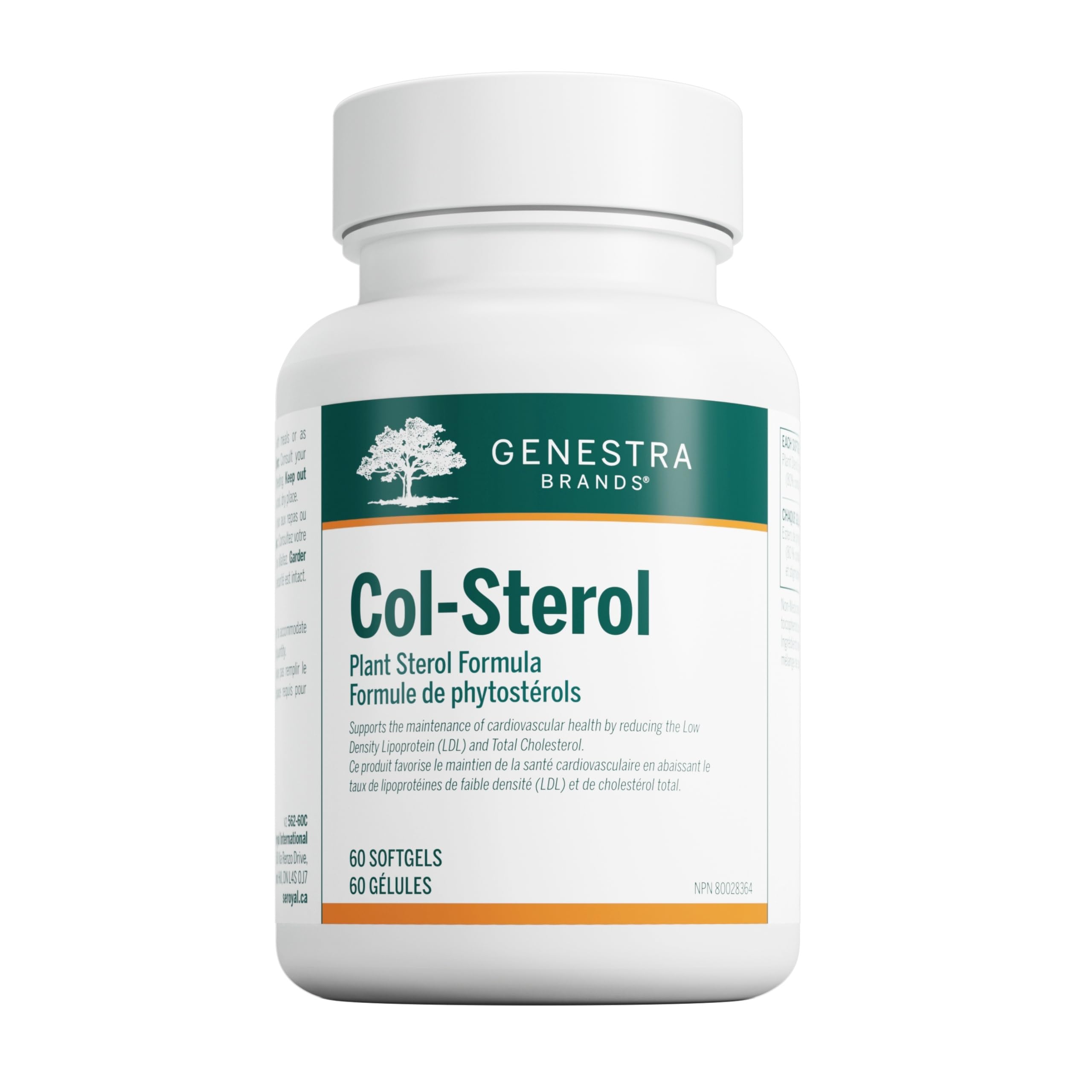 Genestra Brands Col-Sterol - Beta Sitosterol Plant Sterol Supplement - For Heart Health & Cholesterol Support - Herbal Supplement - Dairy Free & Gluten Free - 60 Softgel Capsules 🍁 All In One Marketplace Canada