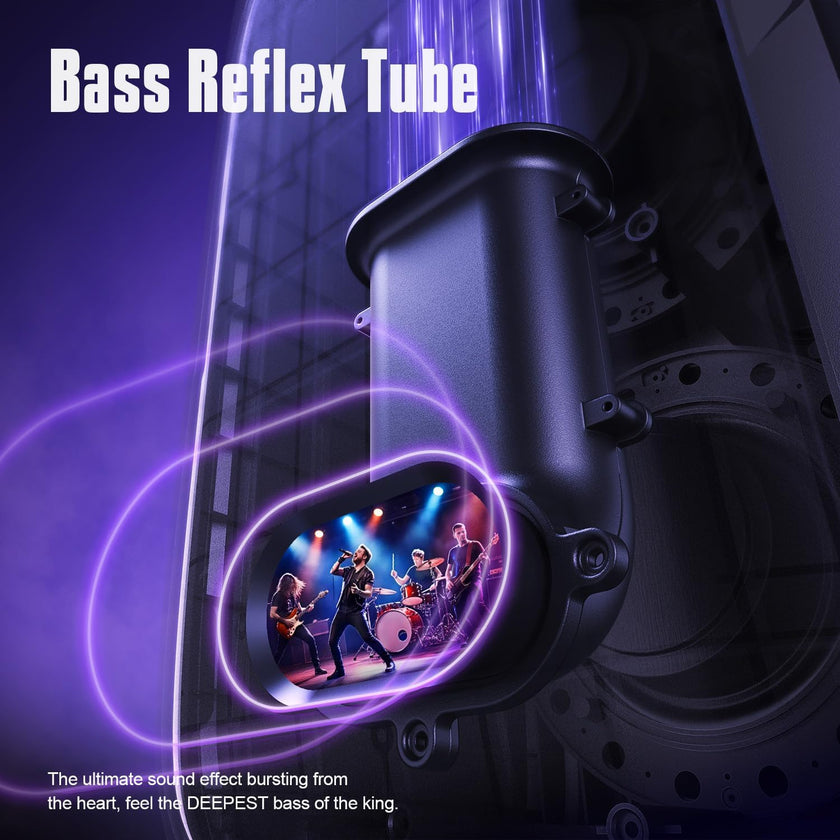 W-KING Bluetooth Speaker Loud, 180W Peak Party Portable Outdoor Haut Parleur Speaker Wireless Boom Box/4 Drivers(2 * 4.04’’ Woofer)-80W Deep Bass Tube, Huge 115dB Sound, Lights/IPX5/EQ/24H/USB/TF/AUX 🍁 All In One Marketplace Canada