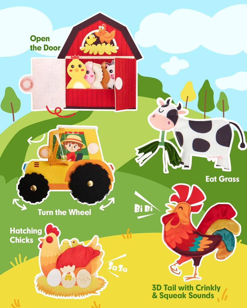 hahaland Busy Books for Toddlers 1-2 - Montessori Toddler Busy Board for 1 2 Year Old, 20 in 1 Quiet Book Educational Toddler Toys for 1 2 3 Year Old Boy Girls Gifts, Travel Toys for Toddlers 1-3 🍁 All In One Marketplace Canada