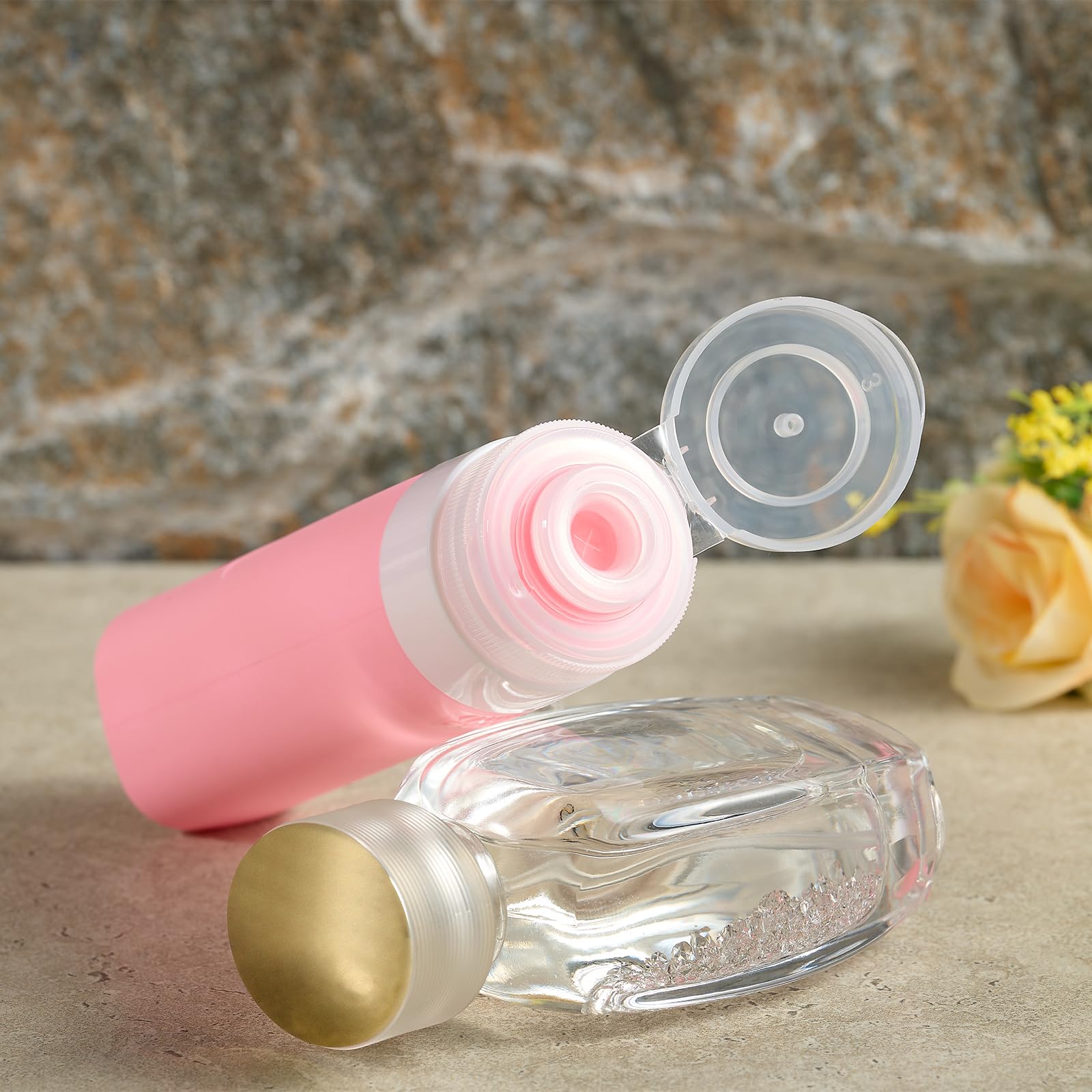 INSFIT 17 Pack Travel Bottles for Toiletries, TSA Approved 90ml 60ml Travel Size Toiletries, BPA Free Leak Proof Squeezable Silicone Tubes Travel Essentials for Shampoo Conditioner Lotion Soap 🍁 All In One Marketplace Canada