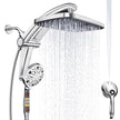 Rain Shower Head with Handheld High Pressure Rainfall Shower Heads with Handheld Spray Combo Adjustable one-piece Stand daul Shower Head Built-in Magnetic Docking and Power Jets（Sliver） 🍁 All In One Marketplace Canada