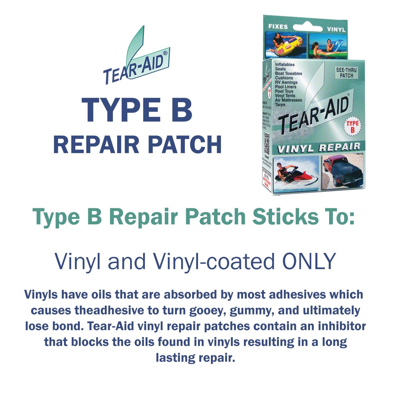 Tear-Aid Repair Airhead Tear-Aid Vinyl Repair Kit, Packaging May Vary,multicolor,1 Pack,D-KIT-B01-100 🍁 All In One Marketplace Canada