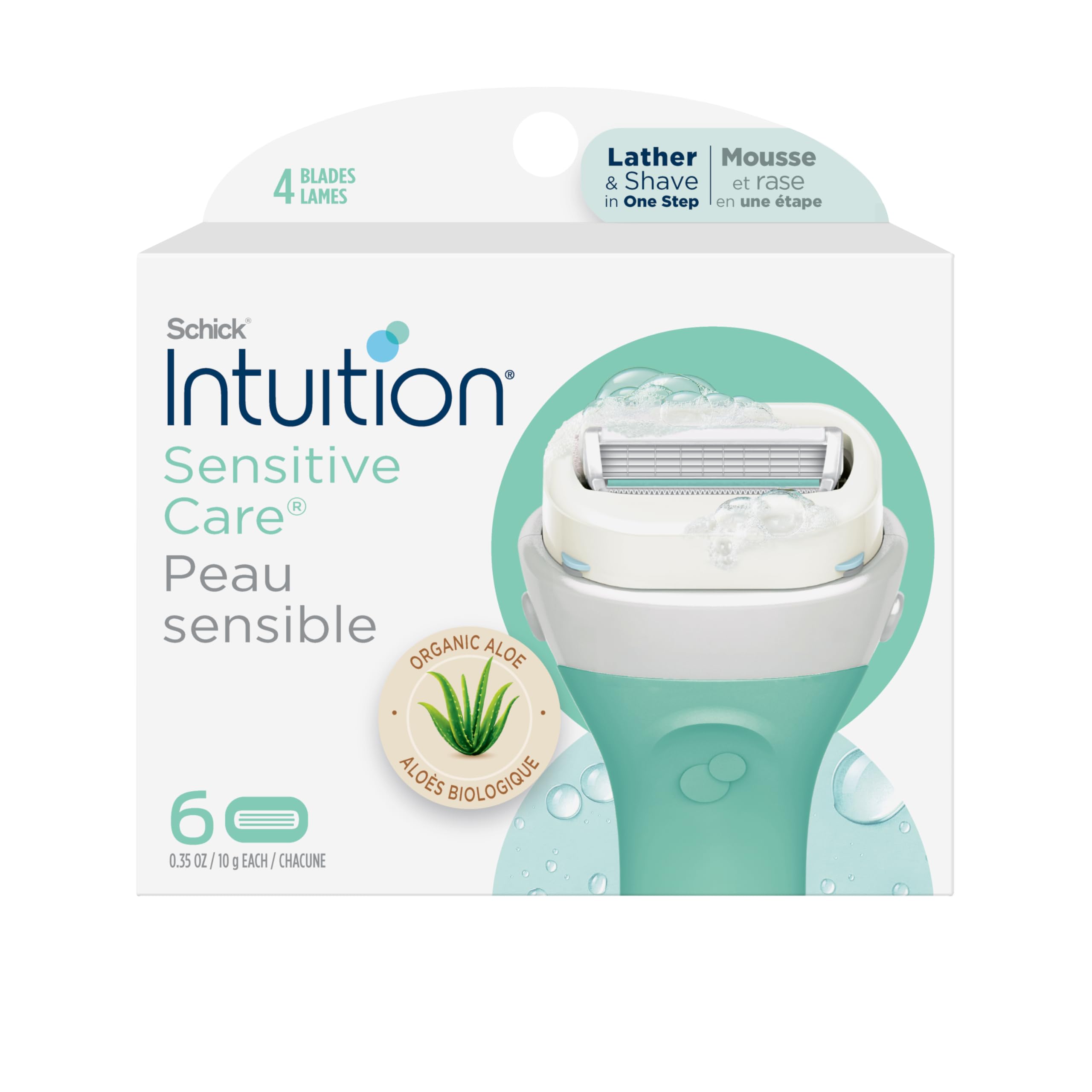 Intuition Schick Sensitive Skin Womens Razor Refills with Vitamin E & Aloe, Pack of 6 🍁 All In One Marketplace Canada