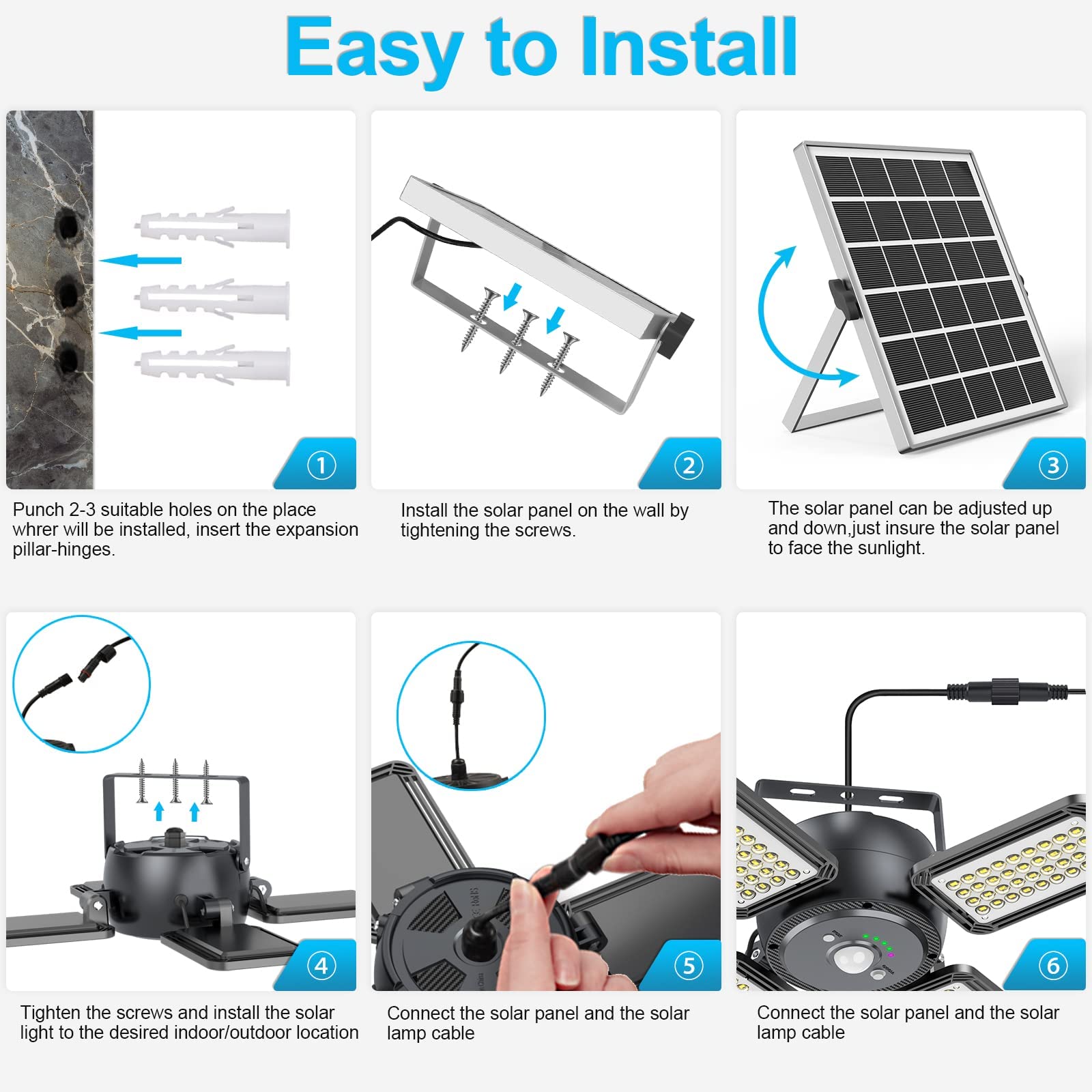 Solar Pendant Light Outdoor Indoor Solar Powered Motion Sensor Shed Light,144LED 1200LM Daytime Work Light with 5 Lighting Modes Remote Control 4 Heads Light for Garage Gazebo Barn 🍁 All In One Marketplace Canada