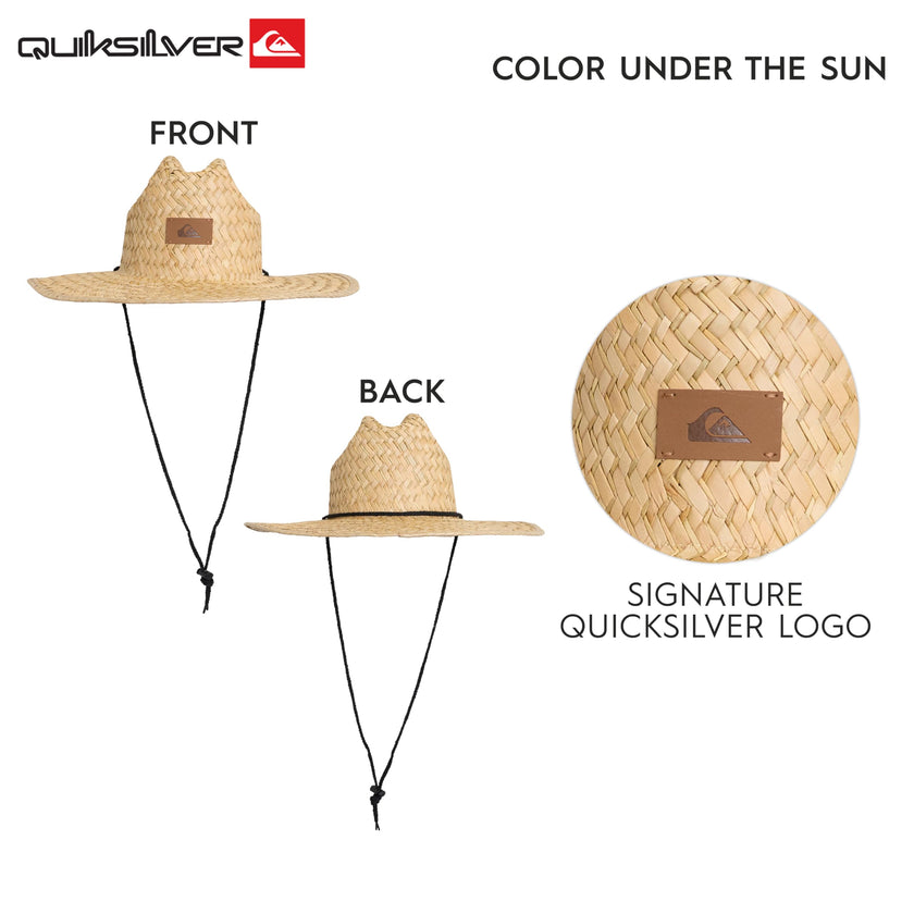 Quiksilver Men's Wide Brim Outdoor Lifeguard Straw Sun Hat, Natural, XX-Large 🍁 All In One Marketplace Canada